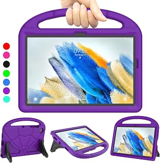 Lainergie Kids Case for Samsung Galaxy Tab A8 10.5 Inch 2022, Lightweight Shockproof Kid-Proof Cute Cover with Handle Kickstand for Galaxy Tab A8 10.5 Inch (SM-X200/X205/X207) - Purple