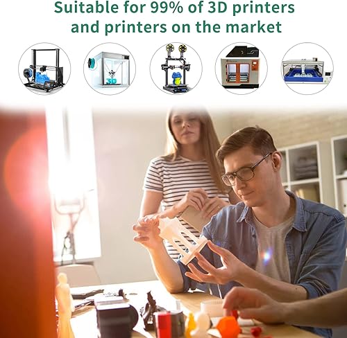 Miniatura 7 de iSANMATE Filamento PLA+ para impresora 3D, filamento Pla de 0.069 pulgadas (0.069 in), gradiente mate, filamento arcoíris que cambia de color,