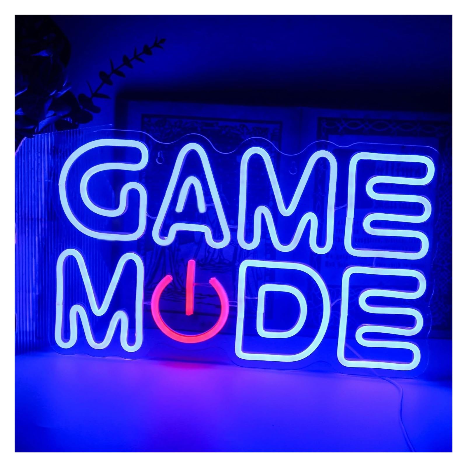Insegna al Neon LED Insegna Al Neon Game Mode Per Decorazioni Murali Sala Giochi Camera Da Letto Di Casa Area Videogiochi Luci A Led Dimmerabili 43x22cm