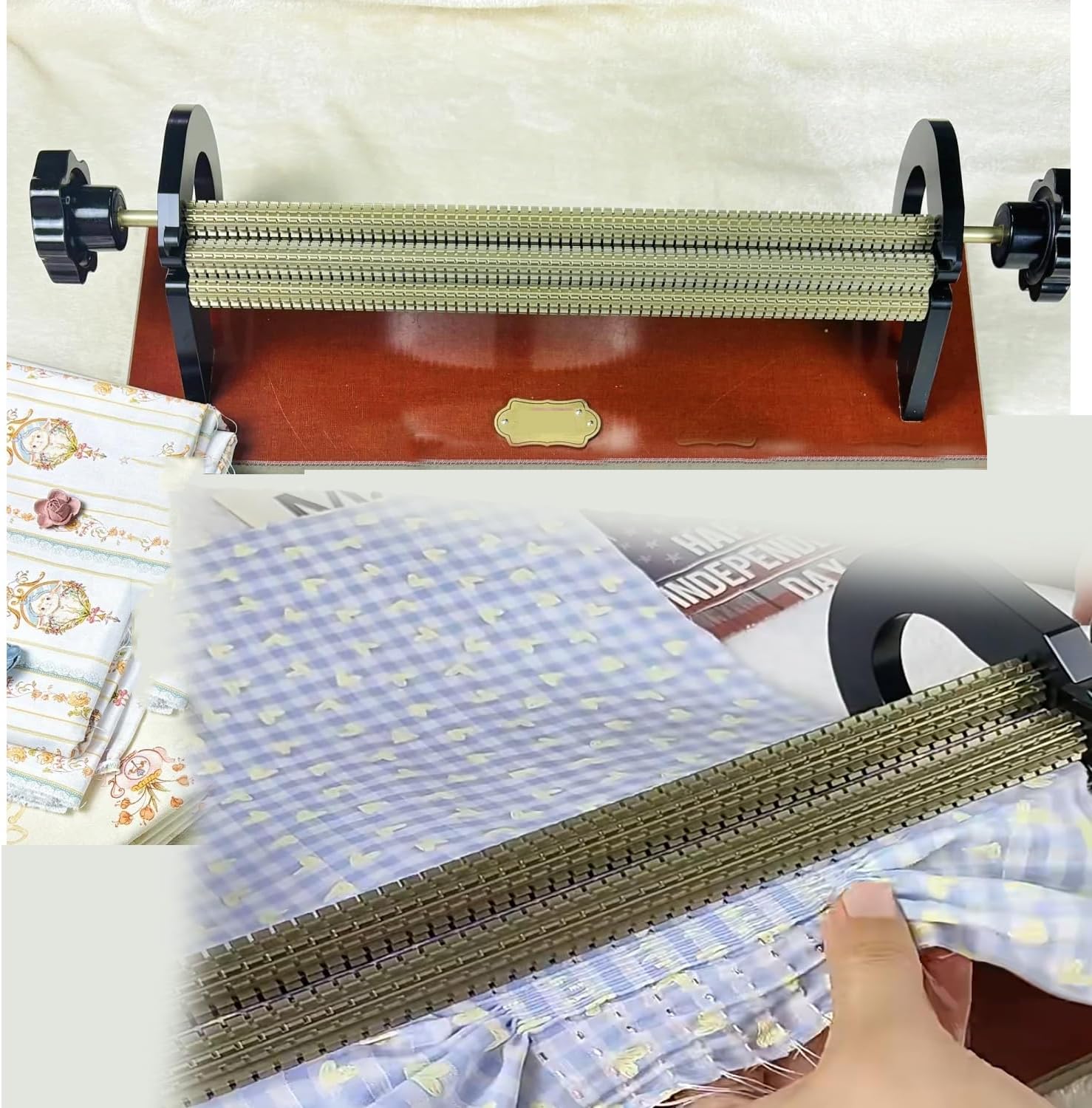 Pleat Sewing Machine,36 Row Smocking Pleater, Easily Adjust Closeness & Depth, Make Your Own Dress Patterns, DIY, Sewing