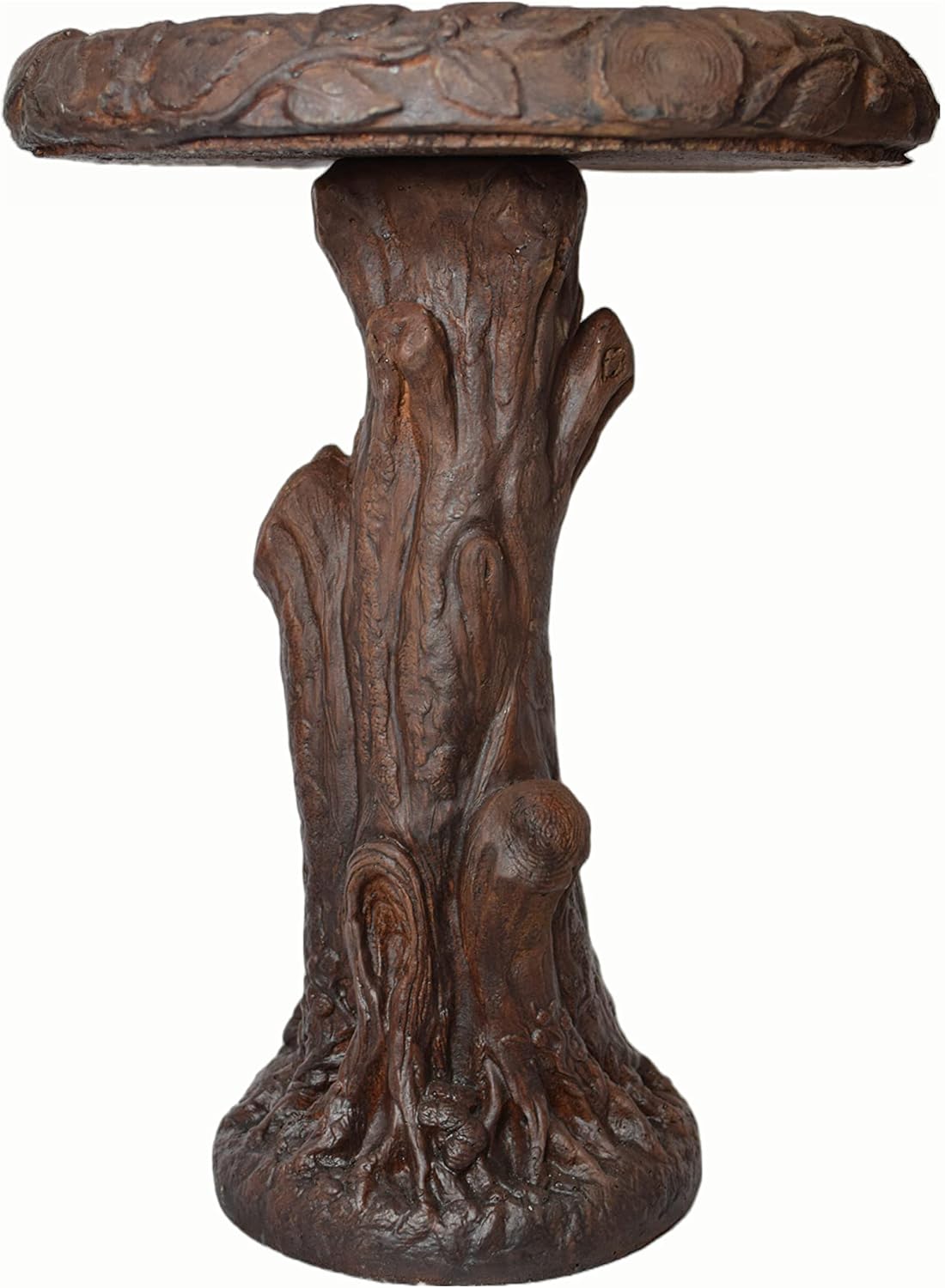 Timber Wood Birdbath- 24" Tall x 18" d- Walnut