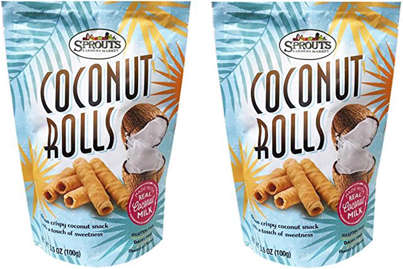 Sprouts Crispy Sweet Coconut Rolls 3.5oz, 2 Pack (Original)
