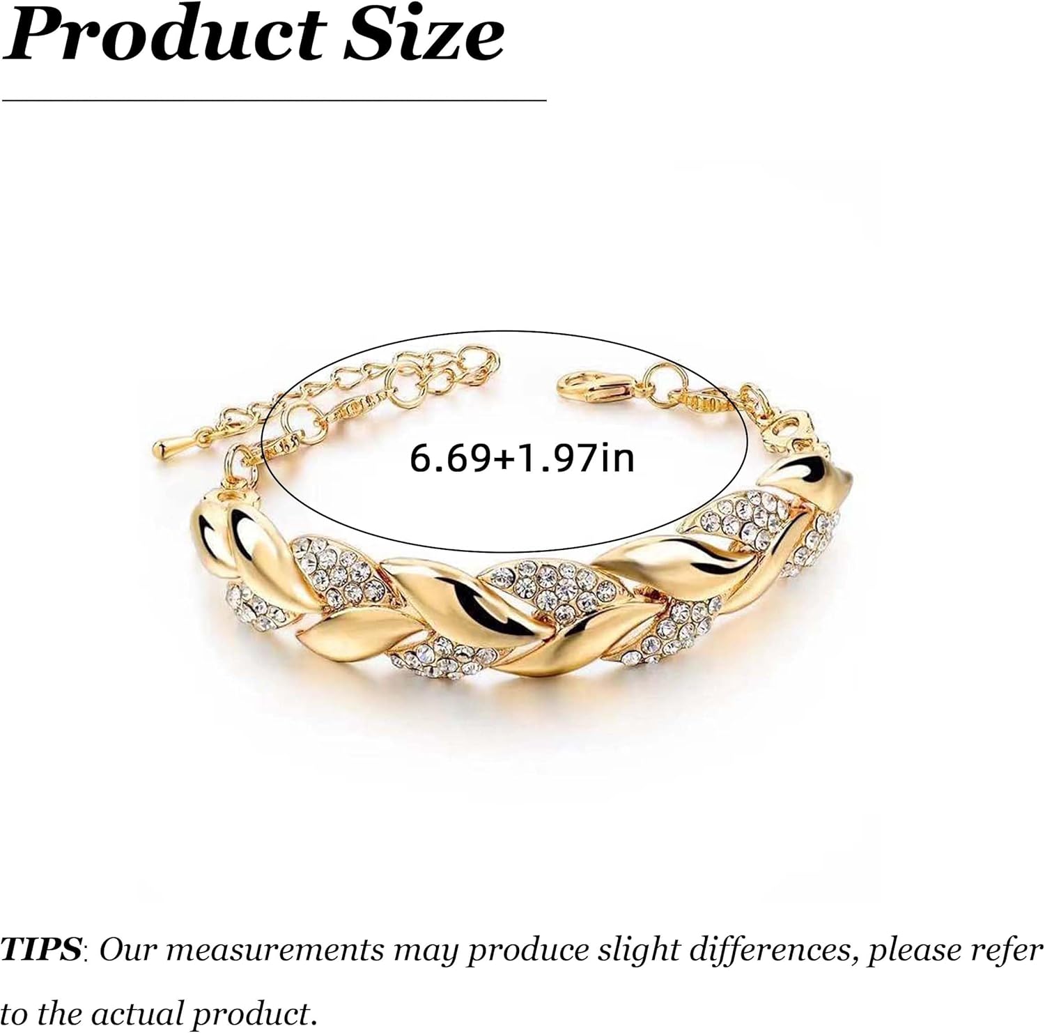 72ore Gold Leaf Chain Bracelet for Women Sparkling Adjustable Bracelet European And American Fashion Bridal Jewelry Trendy Stuff Gifts - Image 6