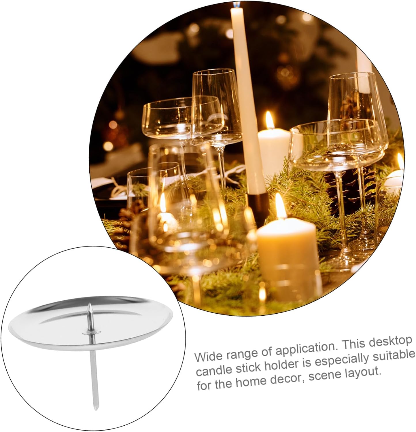 MAGICLULU 10Pcs Christmas Candle Holders Candle Plates for Festive Centerpieces Modern Candelabra Tray for Weddings Parties and Housewarming Decorations