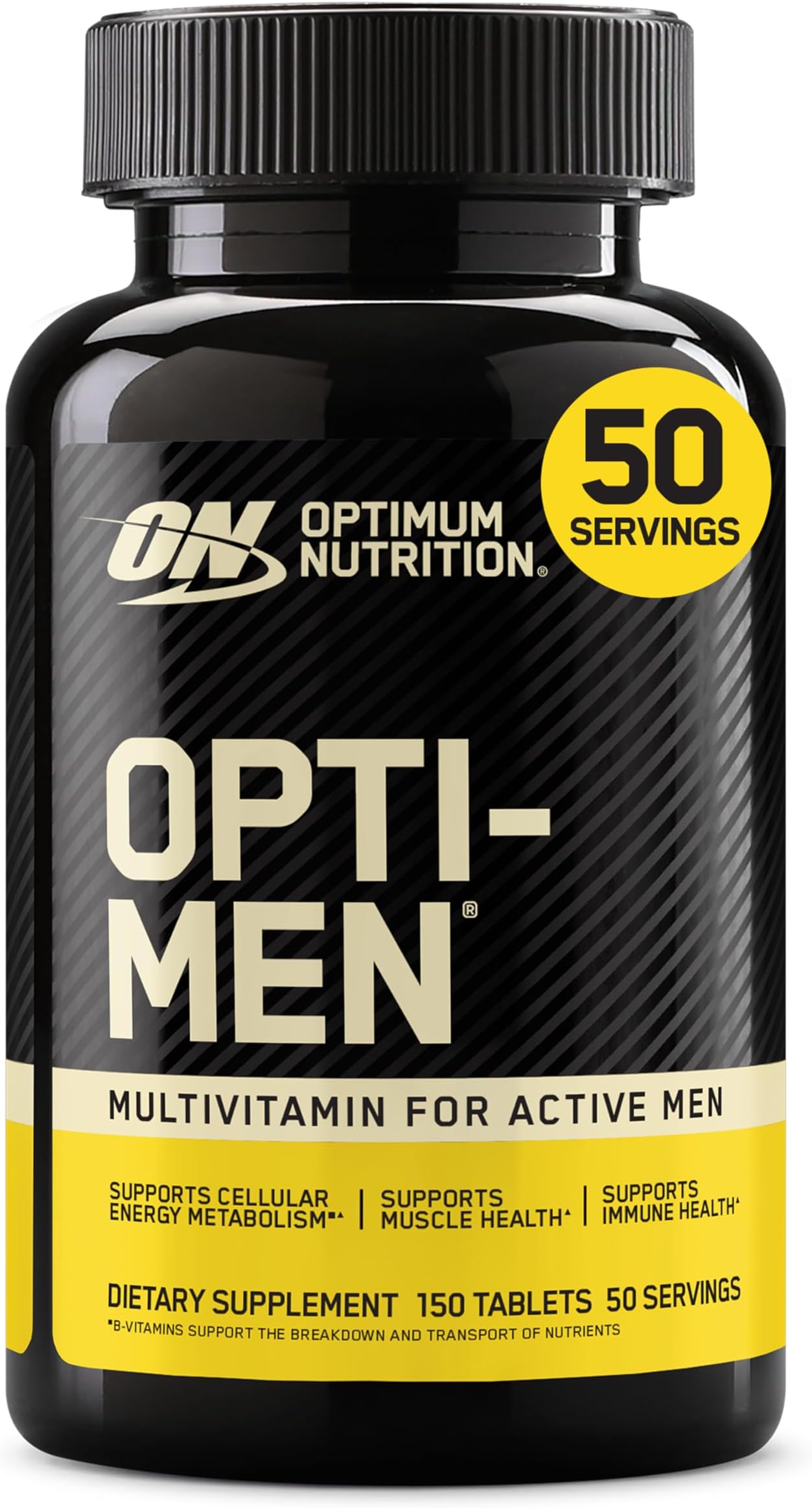 Optimum Nutrition Opti-Men, Vitamin C, Zinc and Vitamin D, E, B12 for Immune Support Mens Daily Multivitamin Supplement, 150 Count (Packaging May Vary)