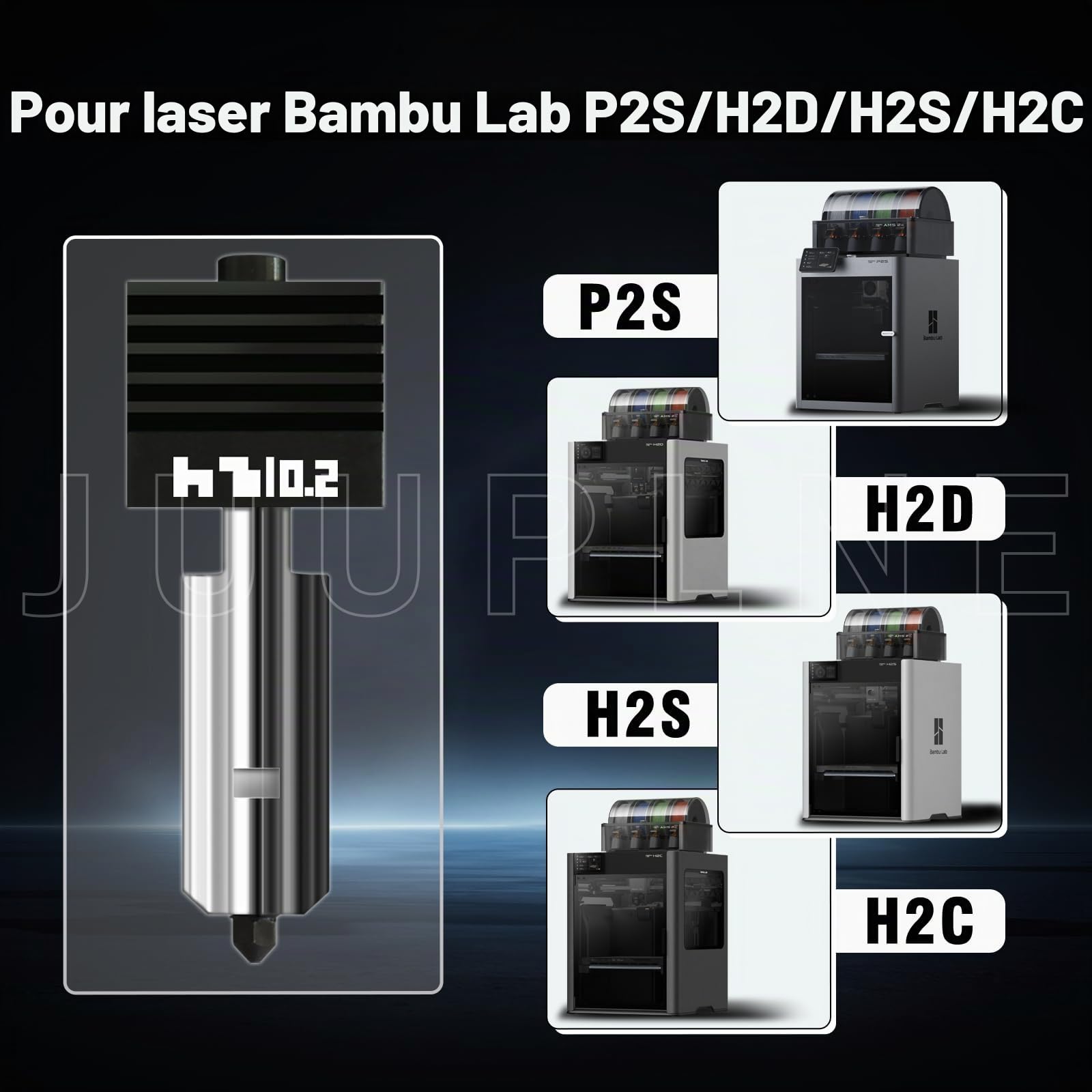 Lot de 2 kits de hotend améliorés de 0,2 mm pour laboratoire bambou P2S/H2D/H2S (avec 4 manchons en silicone), extrudeuse avec buse en acier trempé et bloc chauffant électroplaqué pour accessoires