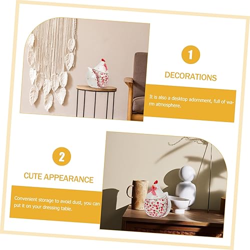 Miniatura 5 de Tarro de almacenamiento para gallina, recipiente hermético de café, recipientes de vidrio para aperitivos, terrario de vidrio con tapa, soporte para