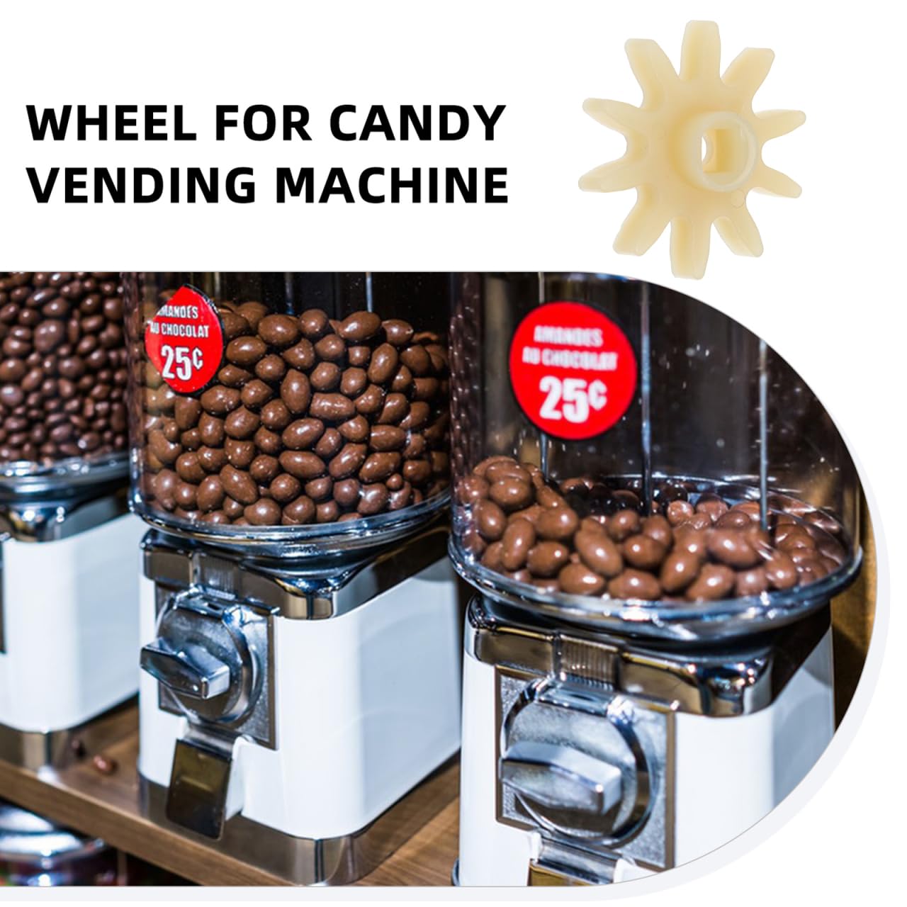 Healifty Gumball Machine Gear 10 Pack Candy Dispenser Rotating Gear Replacement Parts for Bubble Machines Mini Vending Machine Wheel Easy Install Spare Parts