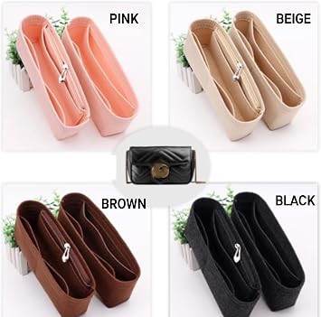 Bag Organizer for Chanel Jumbo Classic Double Flap Bag (30L x 19.5H x 10D cm)(Beige, Style B: Side Zipper)