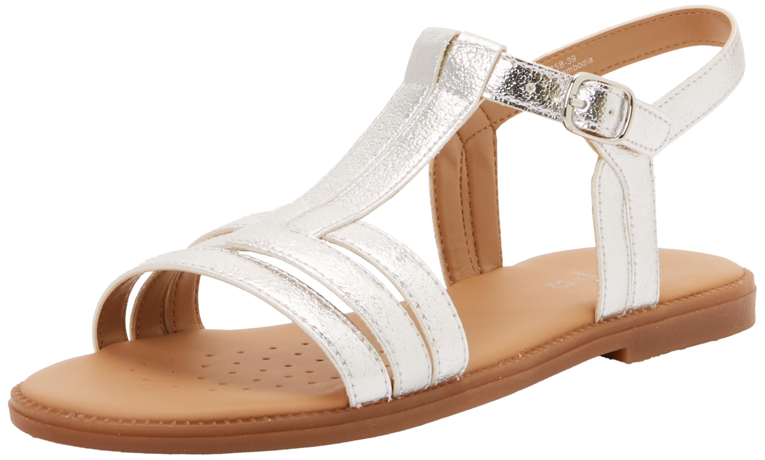 Geox J Karly Girl Sandal, Silver, EU 39