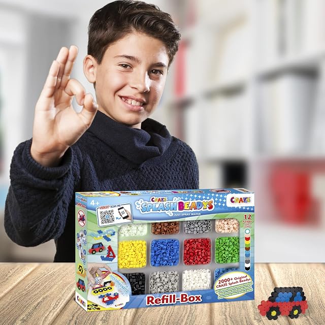 Foto 4 de 6 de CRAZE- Cuentas de fusibles Fuse Beads Splash BEADYS Caja de Recarga Juego de Recambio de Perlas para niños…