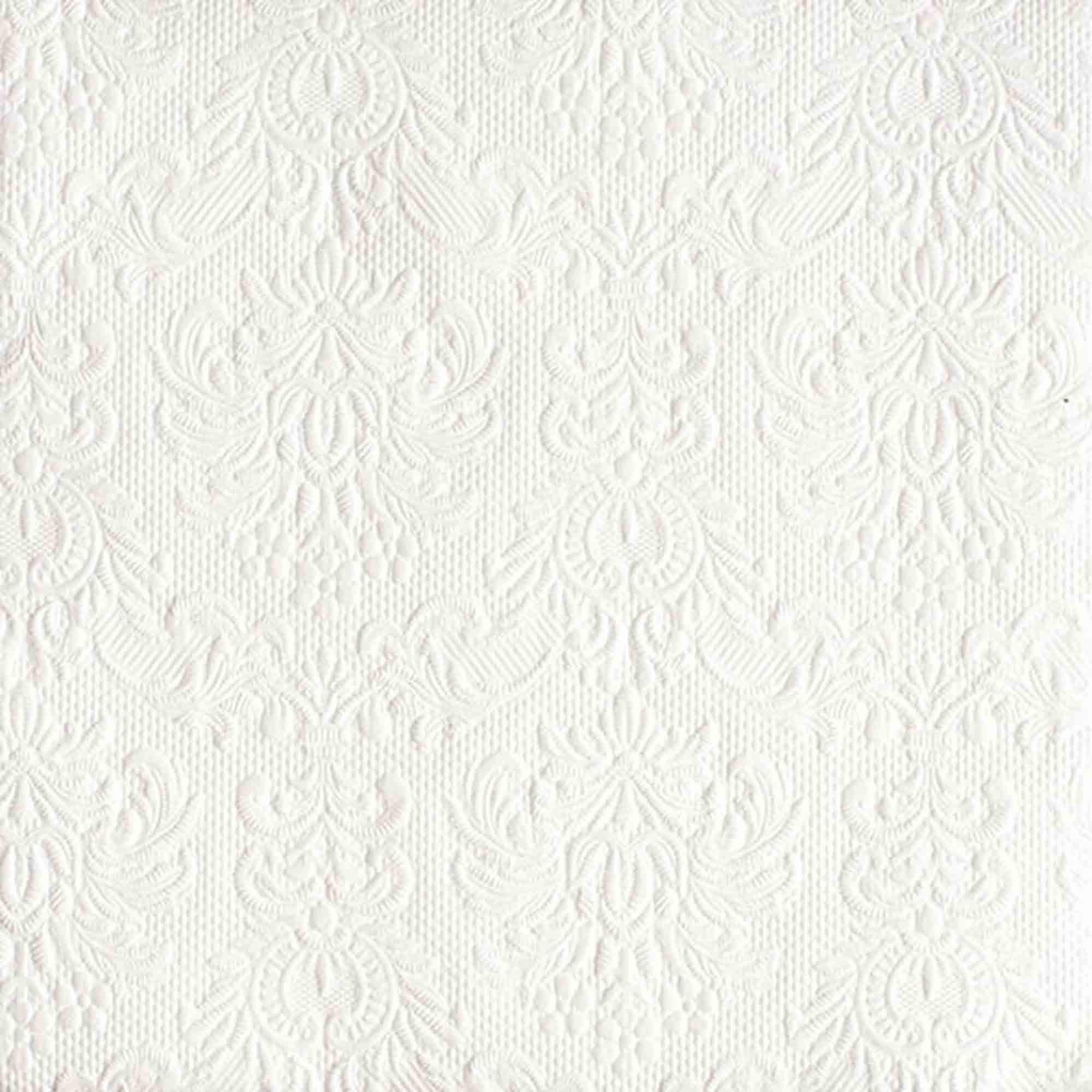 Ambiente Servietten Lunch / Party / ca. 33x33cm Elegance White- Wedding - Embossed - ideal as Gift