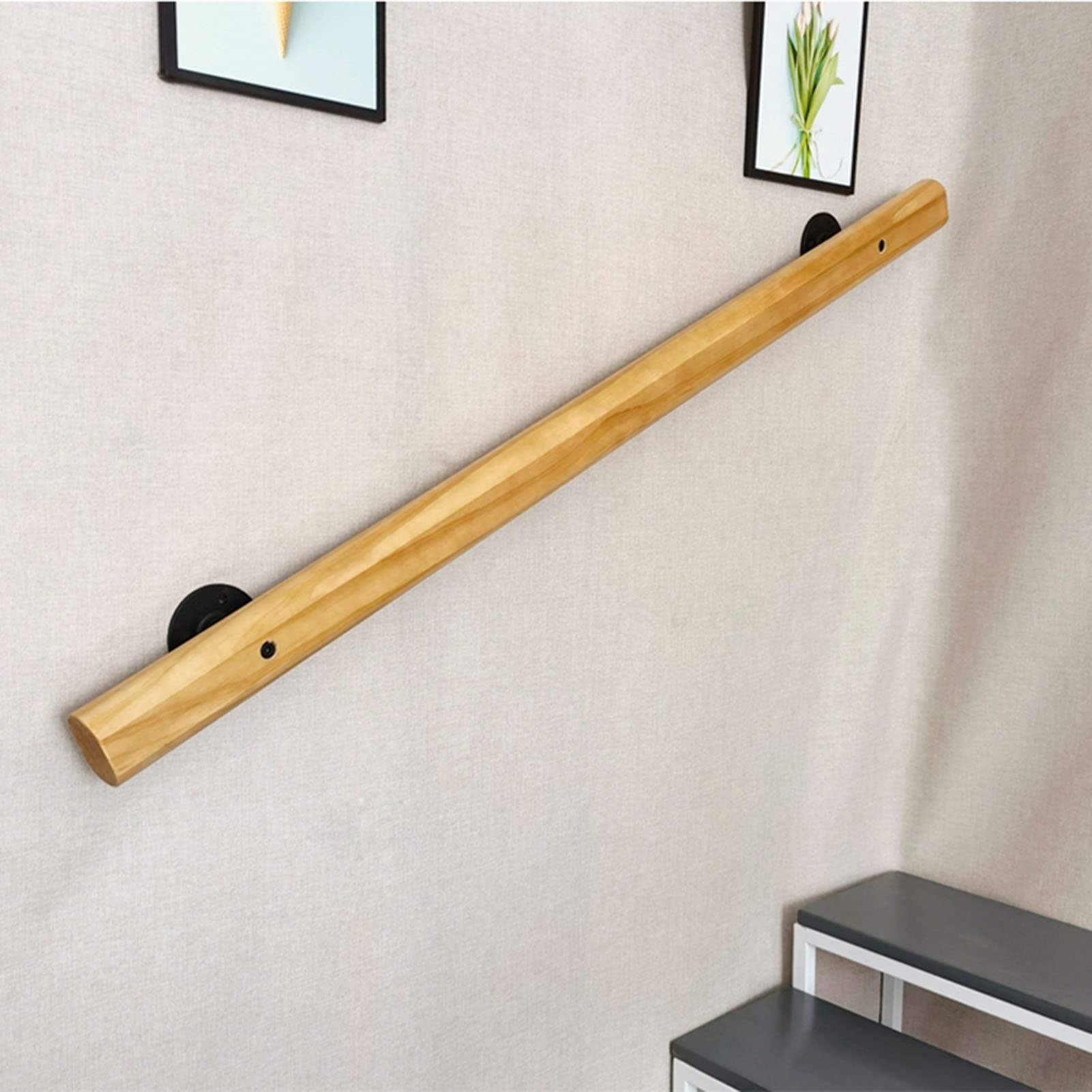 Rambarde antidérapante en bois de 6 m pour combles et escaliers
