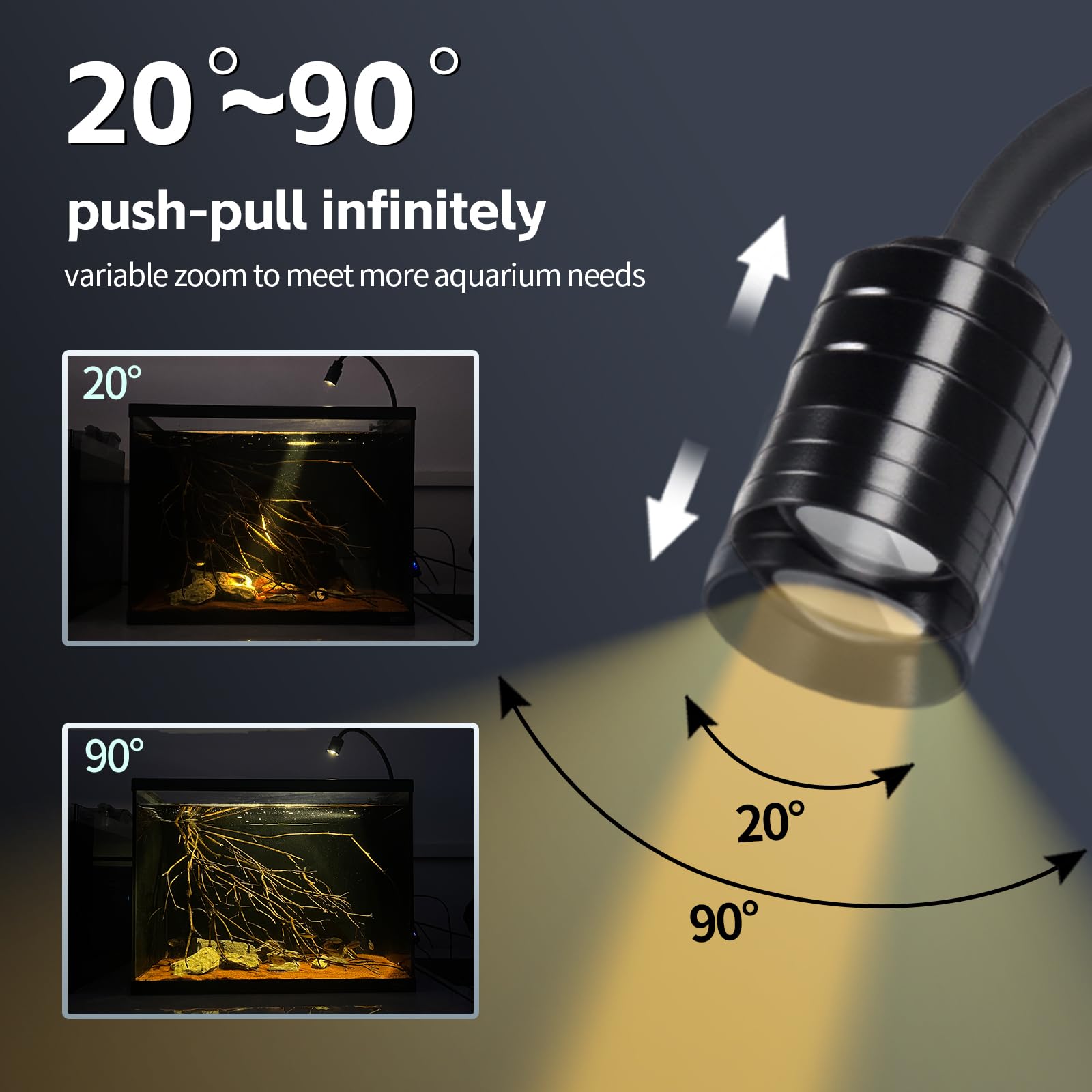 boxtech Aquarium Light LED, Fish Tank South American Lamp Meet The Requirements of Three-Colour Adjustable - Image 3