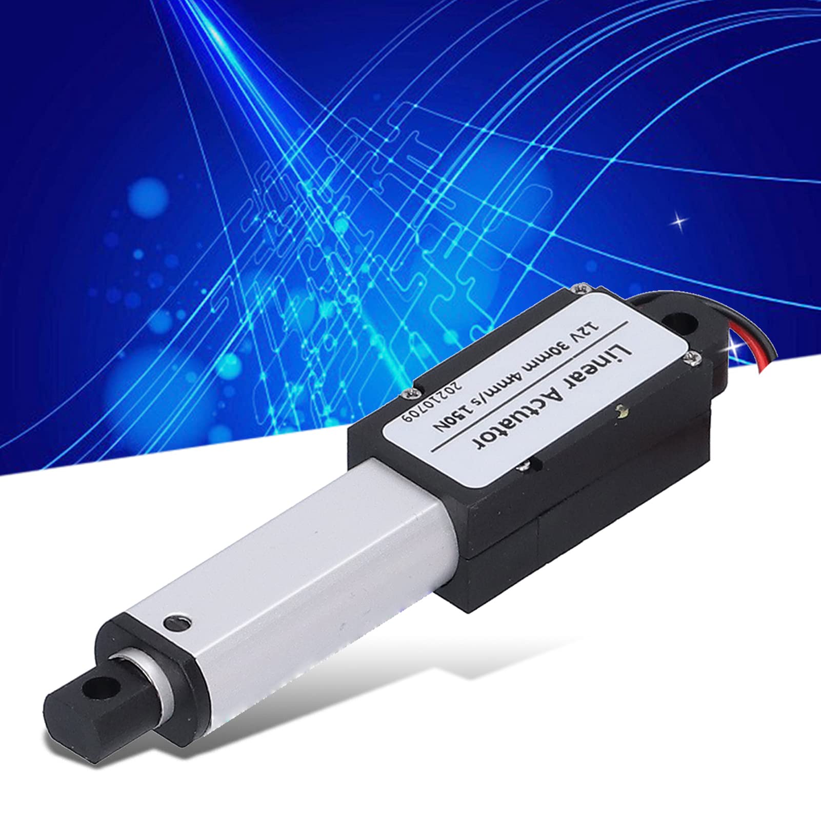 OKJHFD Actionneur Linéaire, 30 Mm DC 12 V, Mini étanche, Antibruit, Protection Contre les Courts-circuits, Mini Actionneur Linéaire électrique étanche Pour Volet De Tiroir (Stroke 30mm-4mm-150N)