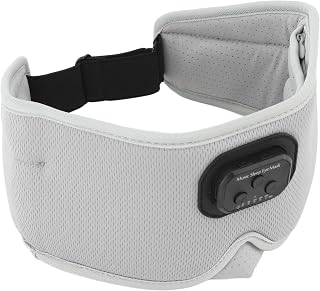 3D Wireless Eye Shield, 15 Hours Continuous Playtime 5 Gear Timing Sleep Headphones Eye Shield 3 in 1 Adjustable Wireless for Home (Grey)