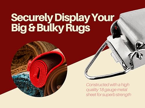 Vista 7 de Wise Linkers Paquete de 10 clips para colgar, parte trasera triangular, potencia media para tapiz, alfombras pequeñas, toallas, chales y pinturas