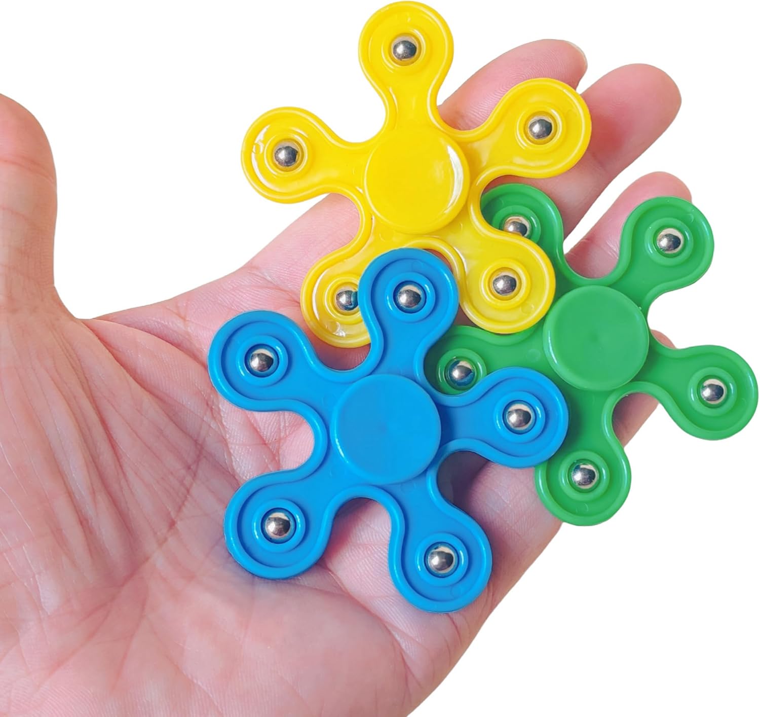 50 Pcs Fidget Spinners+48Pcs Jumping Spring Rockets Launchers Toys Bulk-Fidget Emoticon Popper Toy Party Favors for Kids-Birthday Return Gifts-Goodie Bags Stuffers-Classroom Prizes