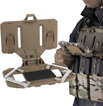 Support De Téléphone Pour Gilet Tactique – Pliable, Compatible Avec La Plupart Des Smartphones, Fixation Molle