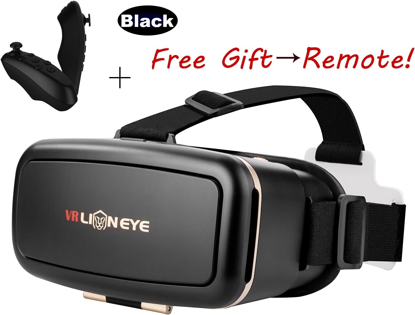 CAEZE Lioneye 2016 Newest Version 3D VR Headset DIY Glasses Virtual Reality BOX II Kit For All 4.7"-6.0" Smartphones with IOS/Android for 3D Movies and Video Games