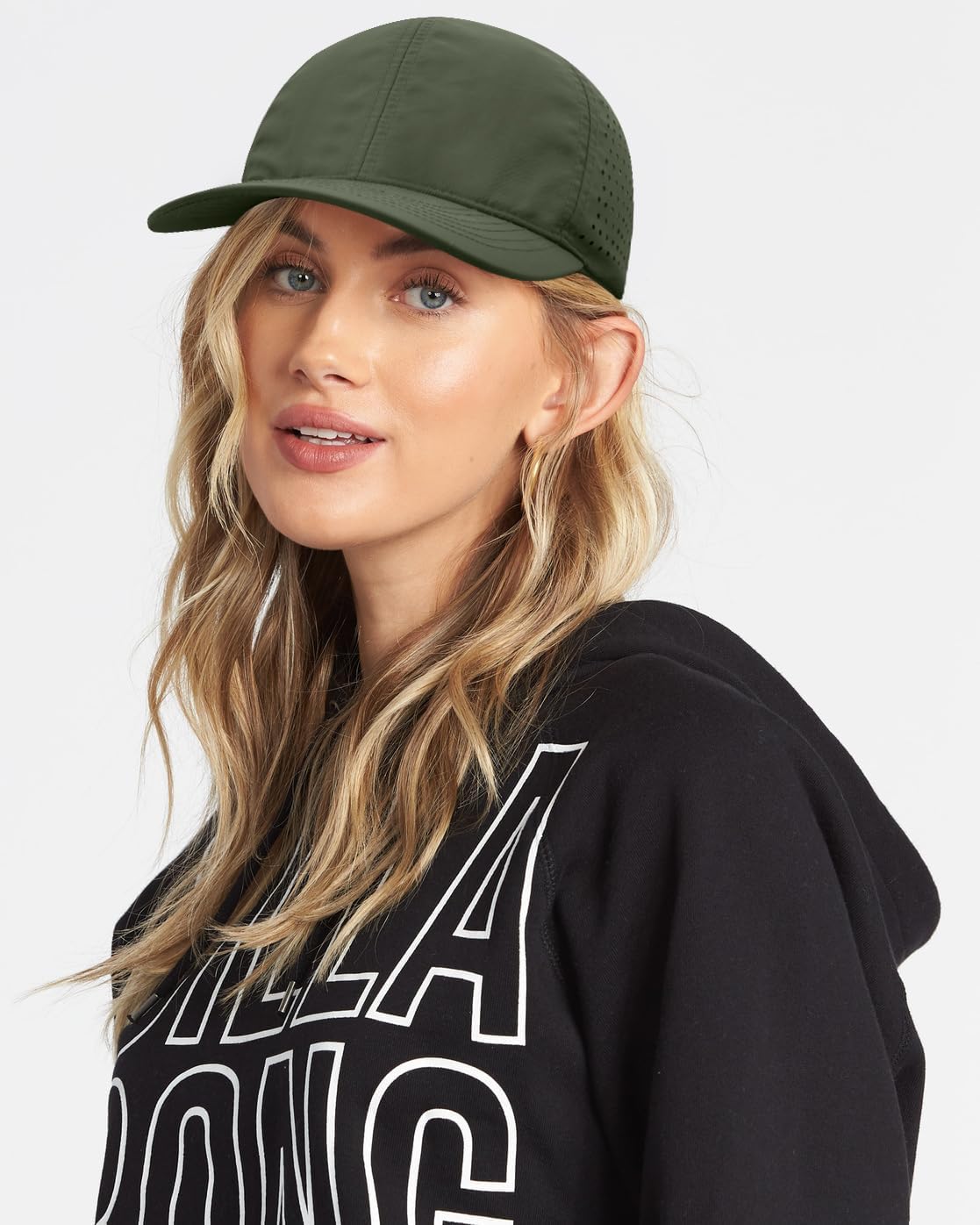 Quick Dry Baseball Cap Curved Brim Hat Laser Cut Mesh-Back Cap - Image 3