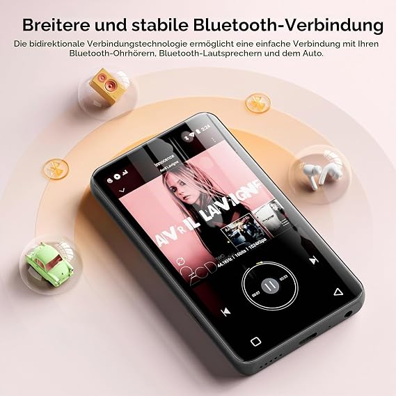 160 GB MP3 Player with Bluetooth and WiFi innioasis Music Player with Spotify Amazon Music 4 Inch Touchscreen Android MP4 MP3 Player for Children Audible Spotify Children Grey