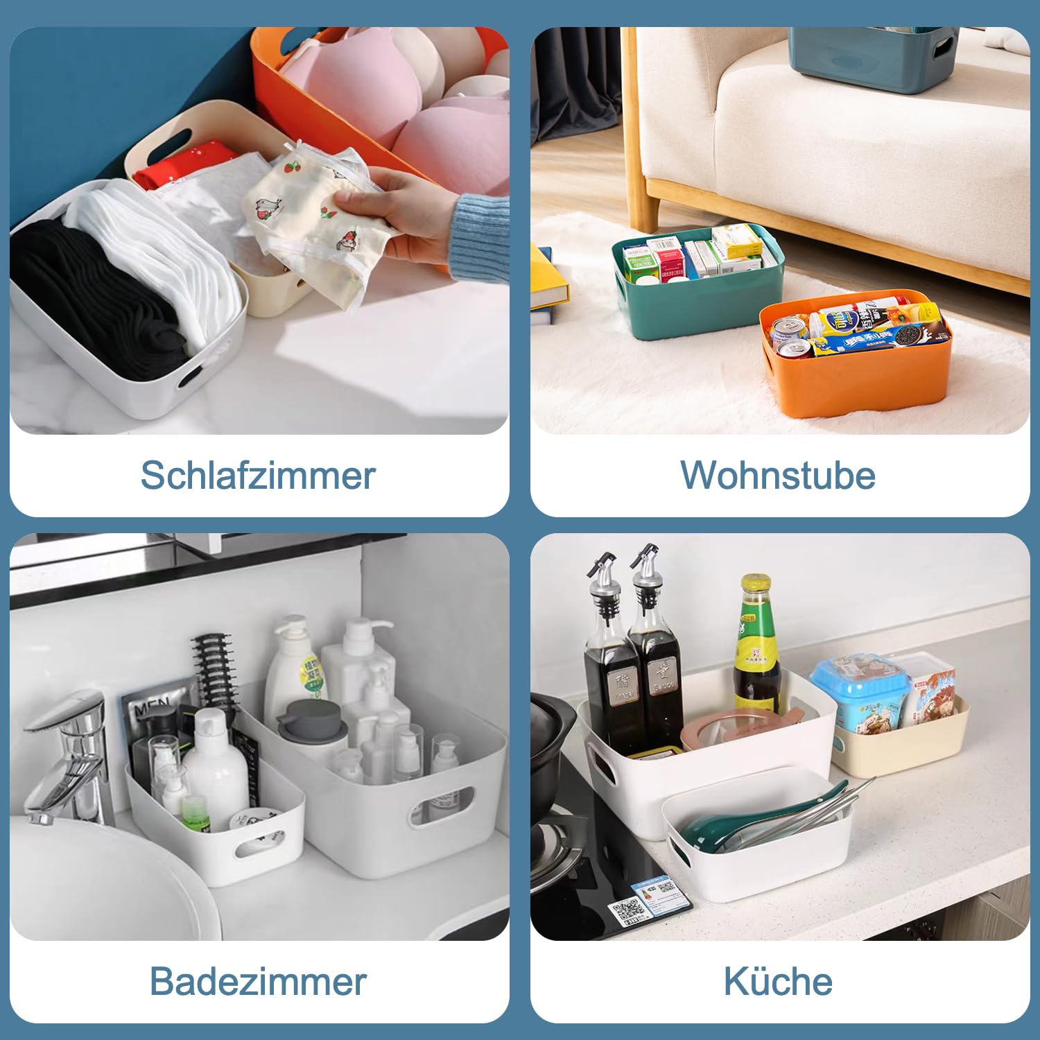 Relaxdays Organizer Portaoggetti, Scatola Box Contenitore Da Bagno O Cucina Hlp 7 X 32 X 245 Cm Plastica Trasparente 81113270 - Foto 8