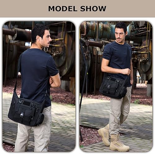 Miniatura 3 de Bolsa de mensajero táctica militar Molle Maletín Crossbody Bolsas de hombro para trabajar Ciclismo Caza Camping