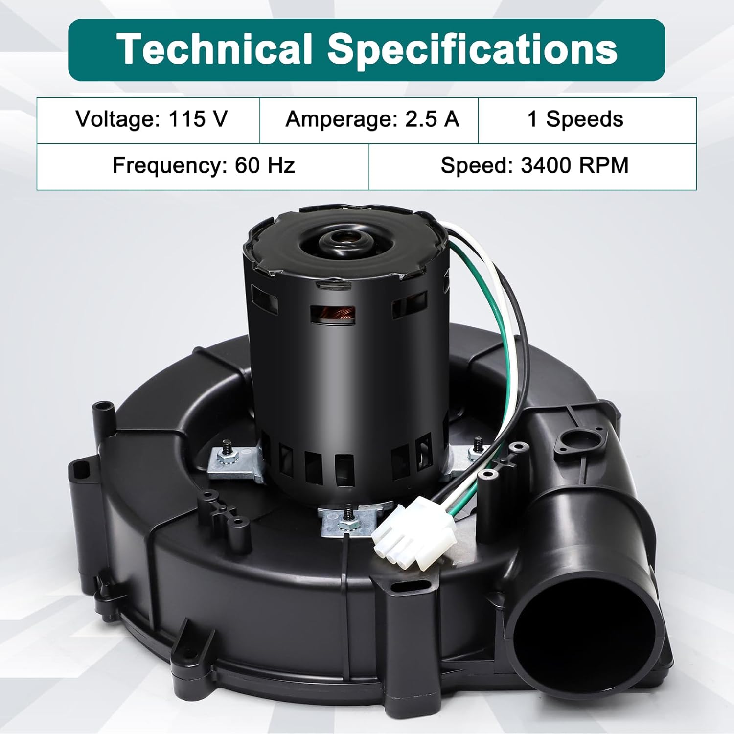 A249 Draft Inducer Blower Motor Replacement for Lennox 103618-01 103618-03 702112686 702113118 702113212, LB-94724AE Furnace Flue Exhaust Vent Motor for Fasco A249 Inducer Blower Motor.