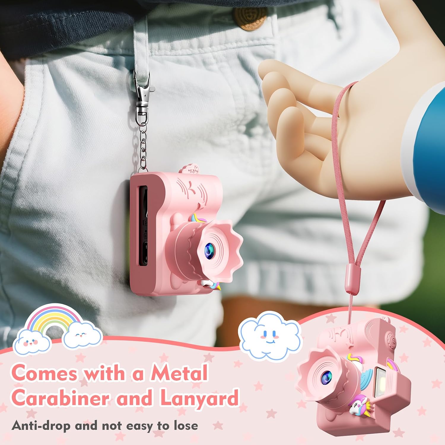 Cartoon Oriented Digital Camera 64GB Constructed in Memory 720P Registering Creative Photography Toy Excellent Present for Video Toy Camera