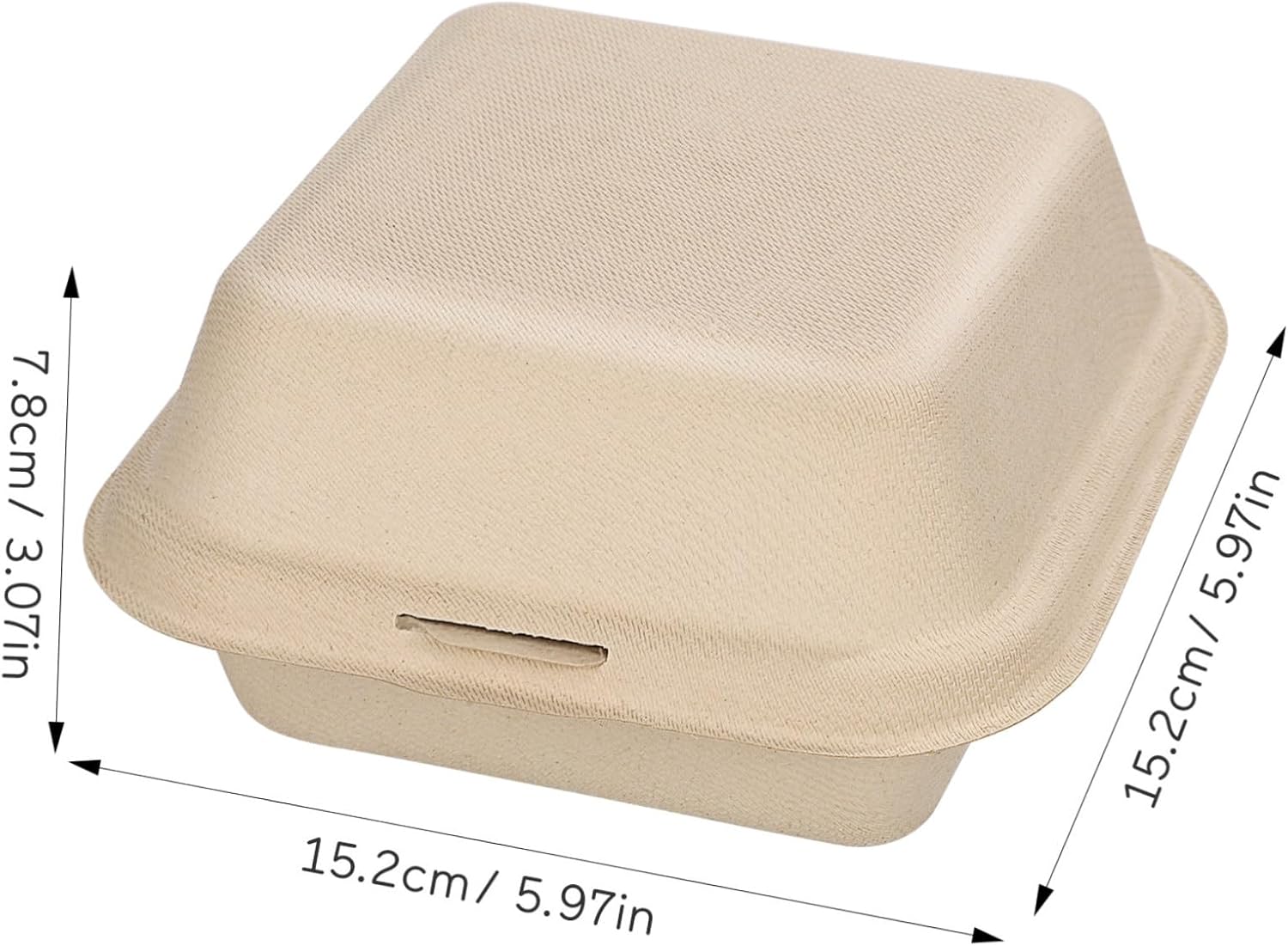 30Pcs Biodegradable Disposable Paper Pulp To-Go Food Container Set Hamburger Cake and Fruit Takeout Boxes for Parties and Events