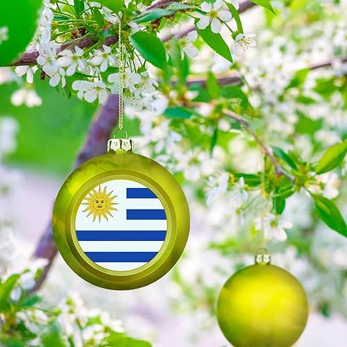 Vista 275 de Adornos dorados de bola de Navidad de Trinidad y Tobago, adorno de bola de bandera de Trinidad y Tobago, adornos de Navidad de bandera nacional