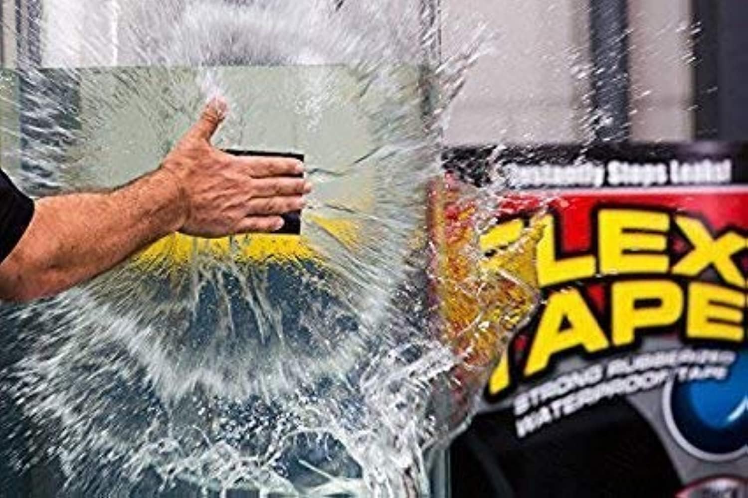 Flex Tape, 4 in x 5 ft, Black, Original Thick Flexible Rubberized Waterproof Tape - Seal and Patch Leaks, Works Underwater, Indoor Outdoor Projects - Home RV Roof Plumbing and Pool Repairs