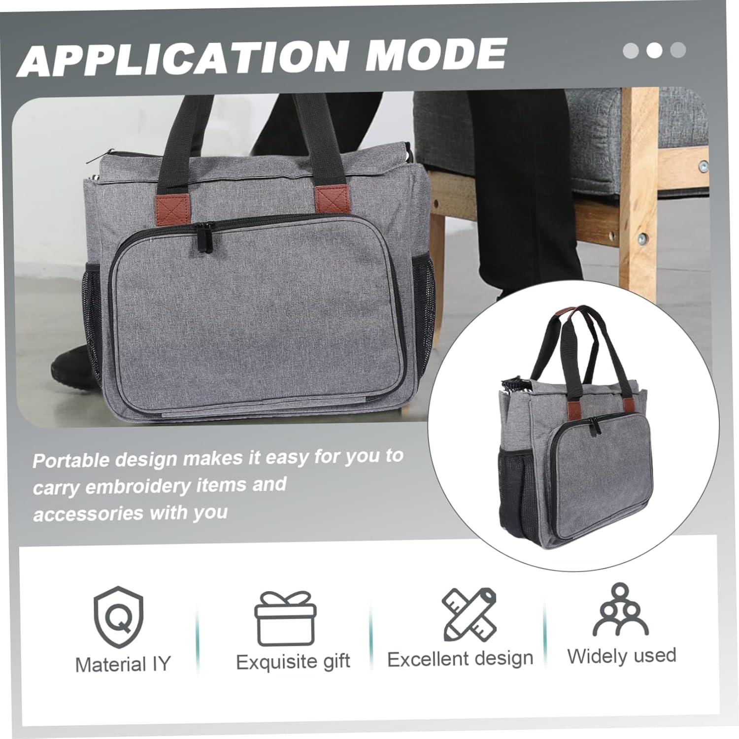 Tofficu 1個多機能刺 ツール 納バッグ 製 で 大容 刺 の持にな 利な 納ケース