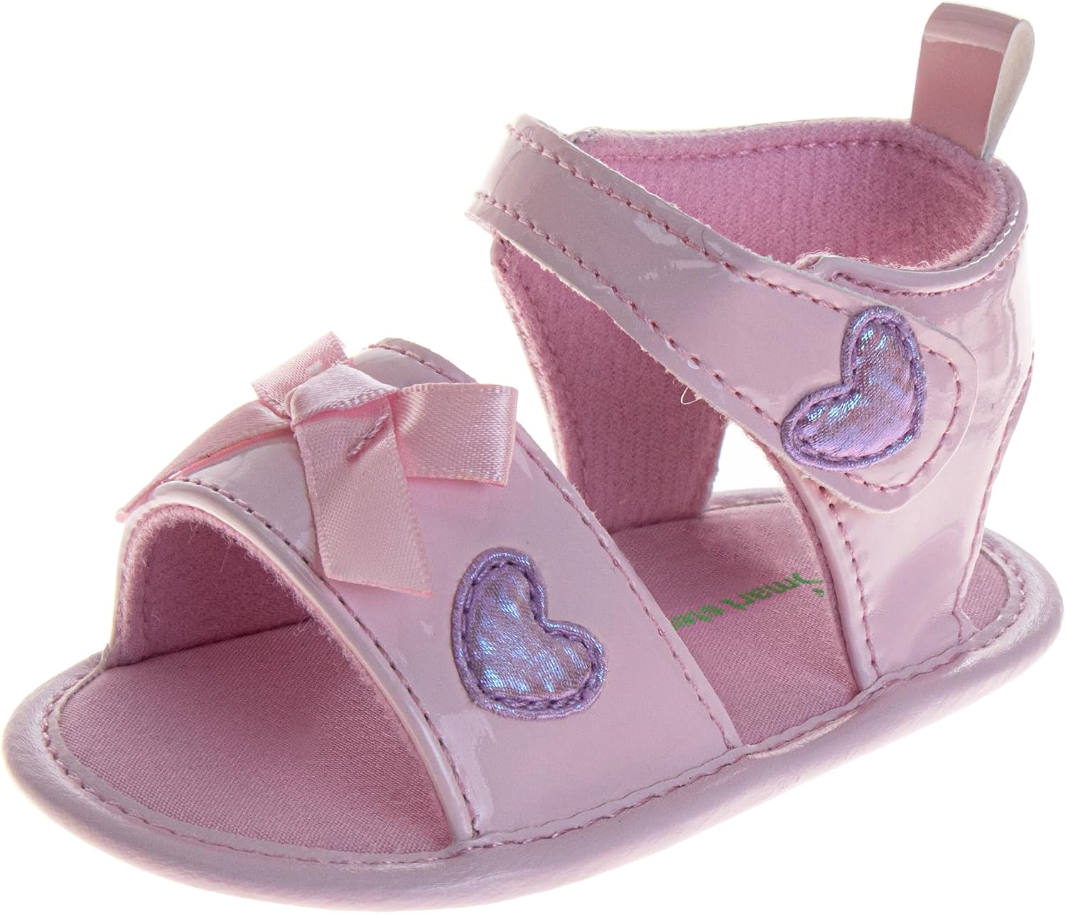 Josmo Girls Glitter Sandals Cute Floral Open Toe Casual Hook and Loop Summer Sandals for Girl (5-10) Toddler