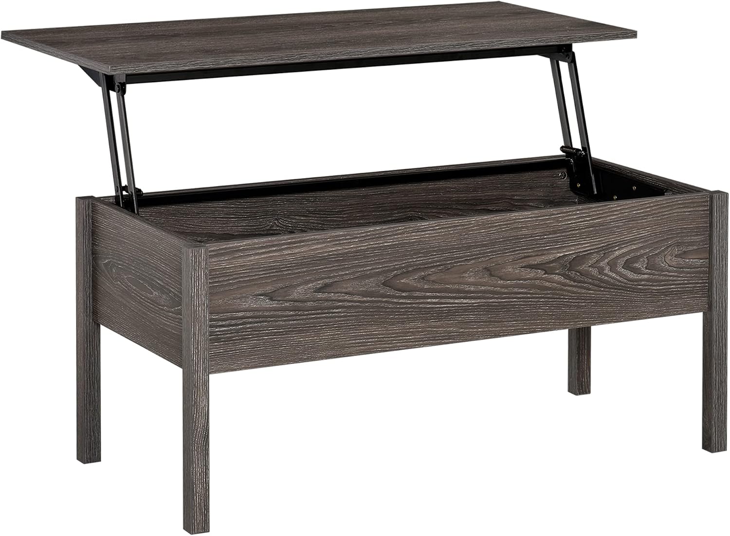 HOMCOM 39" Modern Lift Top Coffee Table Desk with Hidden Storage Compartment for Living Room, Light Grey Woodgrain HOMCOM 39" Modern Lift Top Coffee Table Desk with Hidden Storage Compartment for Living Room, Light Grey Woodgrain