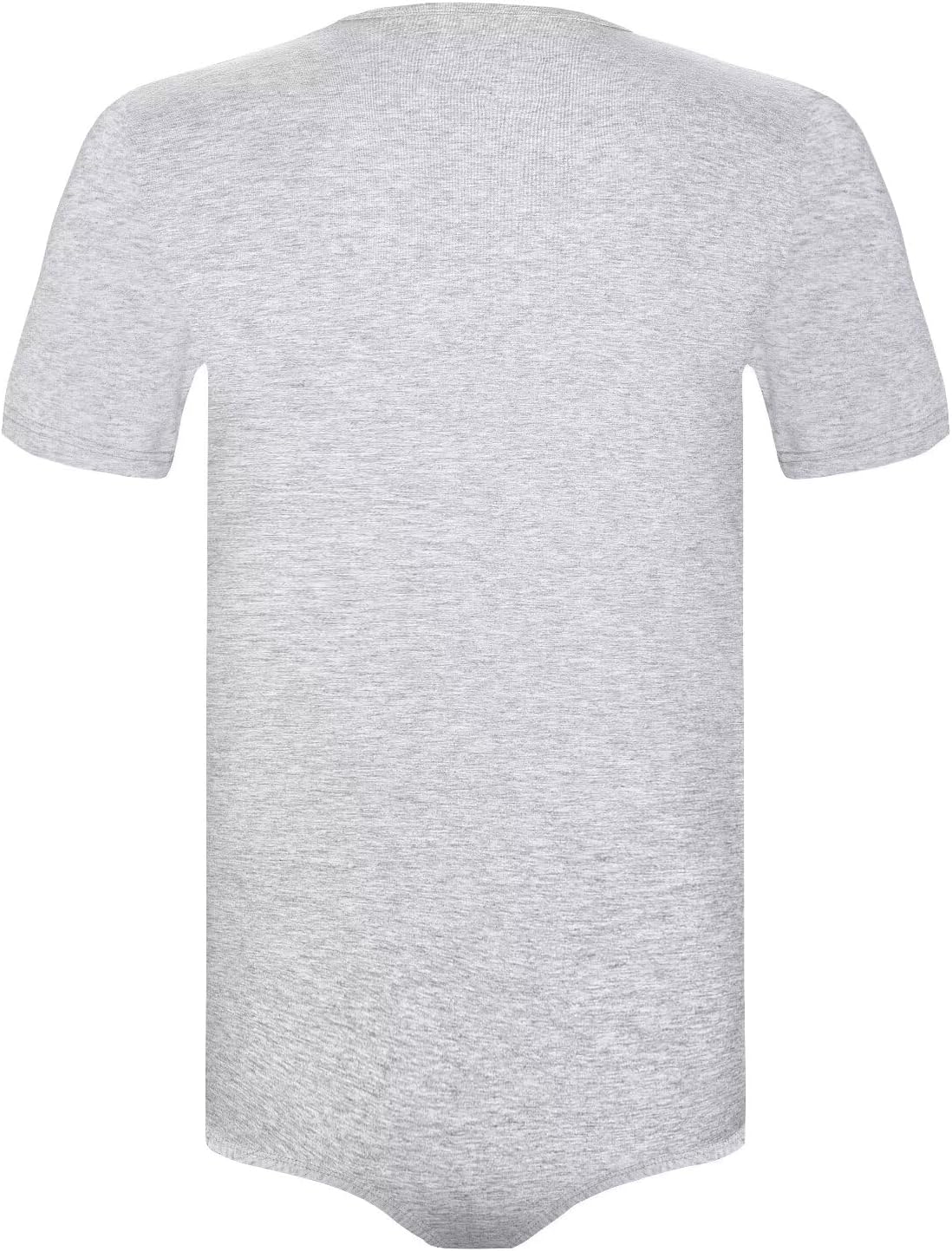 Landofgenie Men Short Sleeve Bodysuit Pajama Bodysuit One Piece Pajamas Rompers Basic Onesie - Image 2