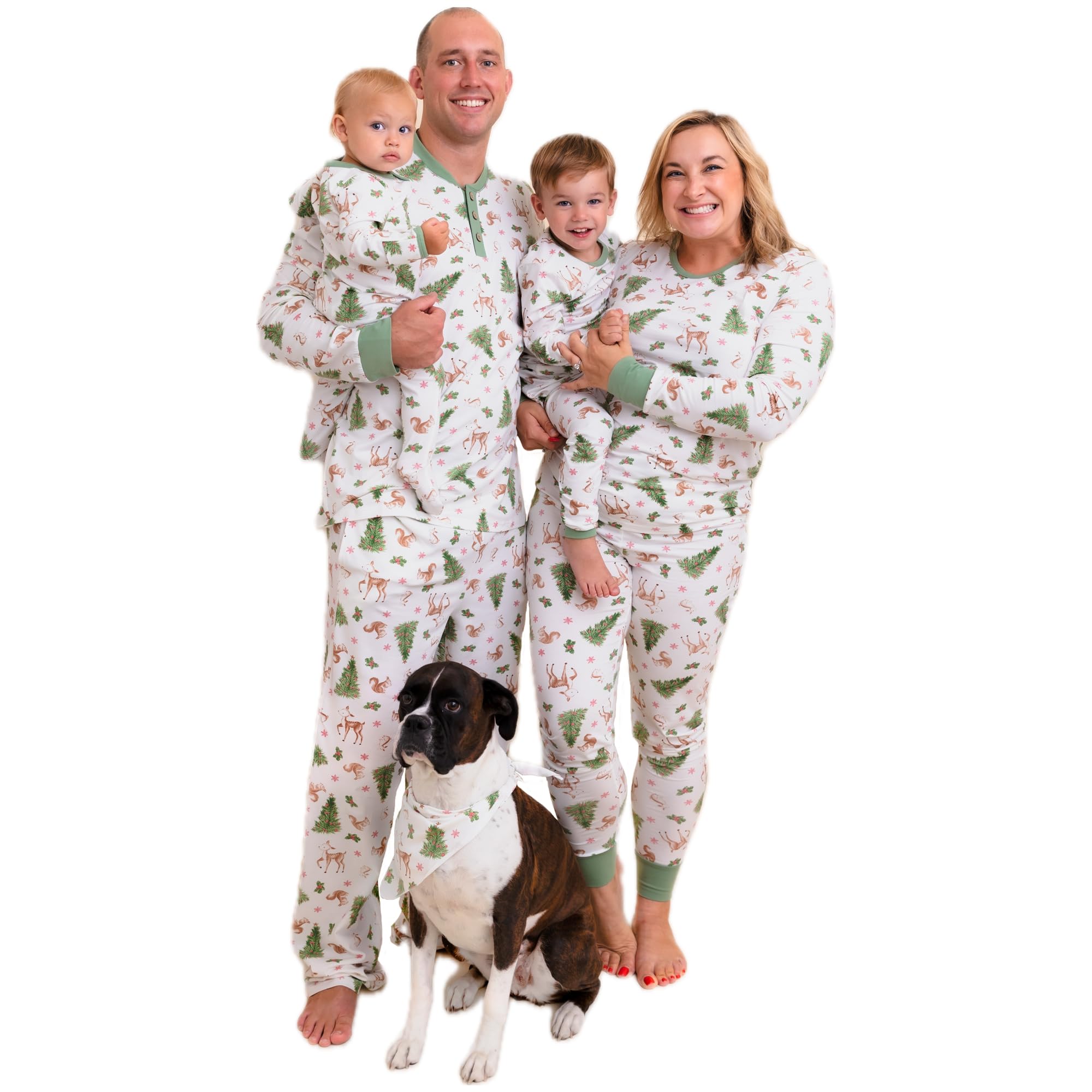 Owlivia Unisex Christmas Tree Christmas Family Pyjamas Matching Sets Organic Cotton Holiday Matching Family Pyjamas Sets Halloween Pjs For Men, Women, Kids Baby And Pets(Kids, 7-8Y)