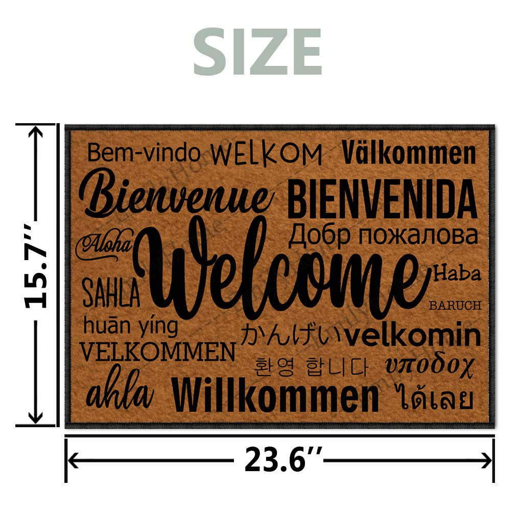 ZUYOENCO Doormat, ISSA Whole Lotta Plants in This muhfucka, Funny Welcome Mat, 23.6X15.7 Inch, Green