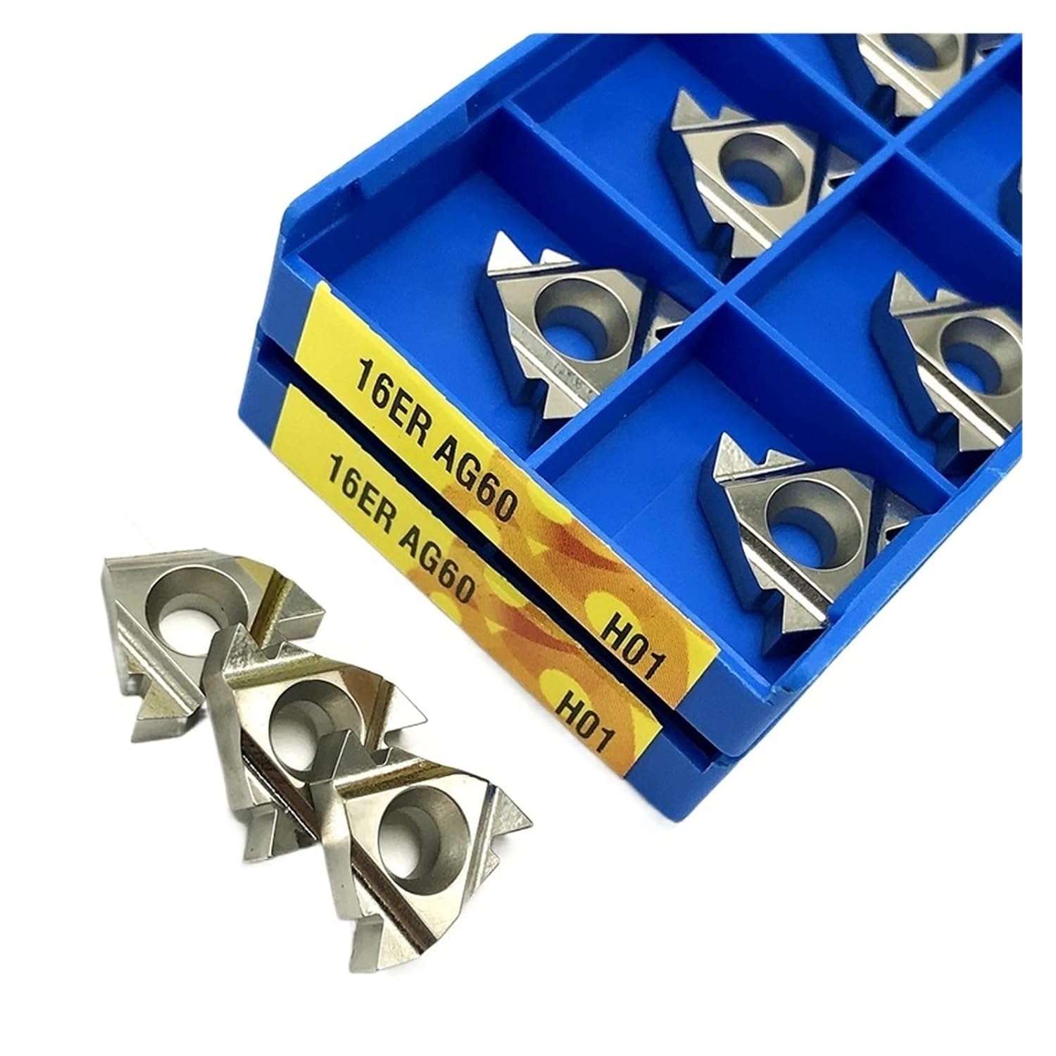 Indexable Carbide Lathe Tool Aluminum External Thread Carbide Inserts Turning Insert Lathe Tool 1thread Turning(16IR AG60 H01)