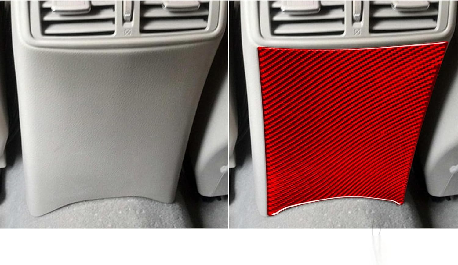 Car Red Carbon Fiber Accessories Rear Vent Kick Guard Protective Cover Sticker Compatible with Nissan X-Trail 2013-2021 Rogue 2014-2020