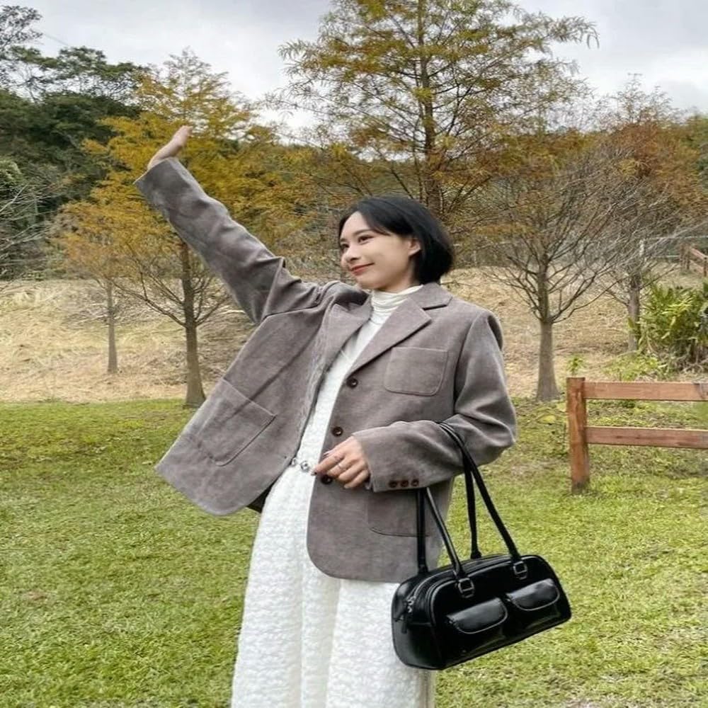 Bolso de Mano Tipo Bolos Mujer, Bolso de Mano Boston, Bolso de Piel sintética, Accesorio para Mujer, Bolso de Hombro, Bolsos de Cuero