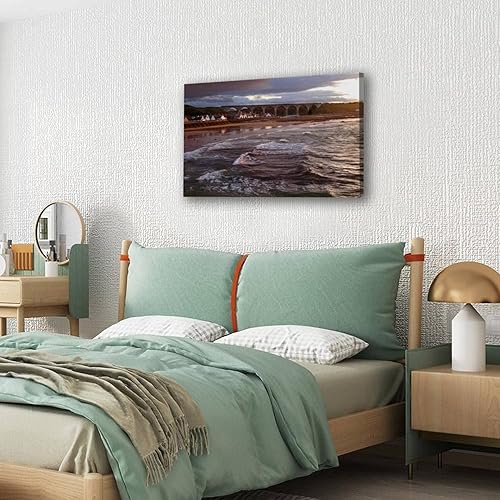 Miniatura 3 de Lienzo decorativo para pared, diseño de pueblo pesquero de Cullen en Moray, Escocia, póster de paisaje de naturaleza, cuadros impresos, pintura