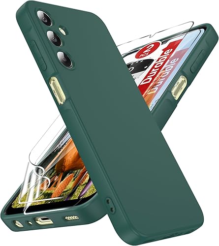 Miniatura 9 de LeYi Funda para Galaxy A14 5G, funda para Samsung A14 con 2 protectores de pantalla de vidrio templado para mujeres y hombres, funda protectora