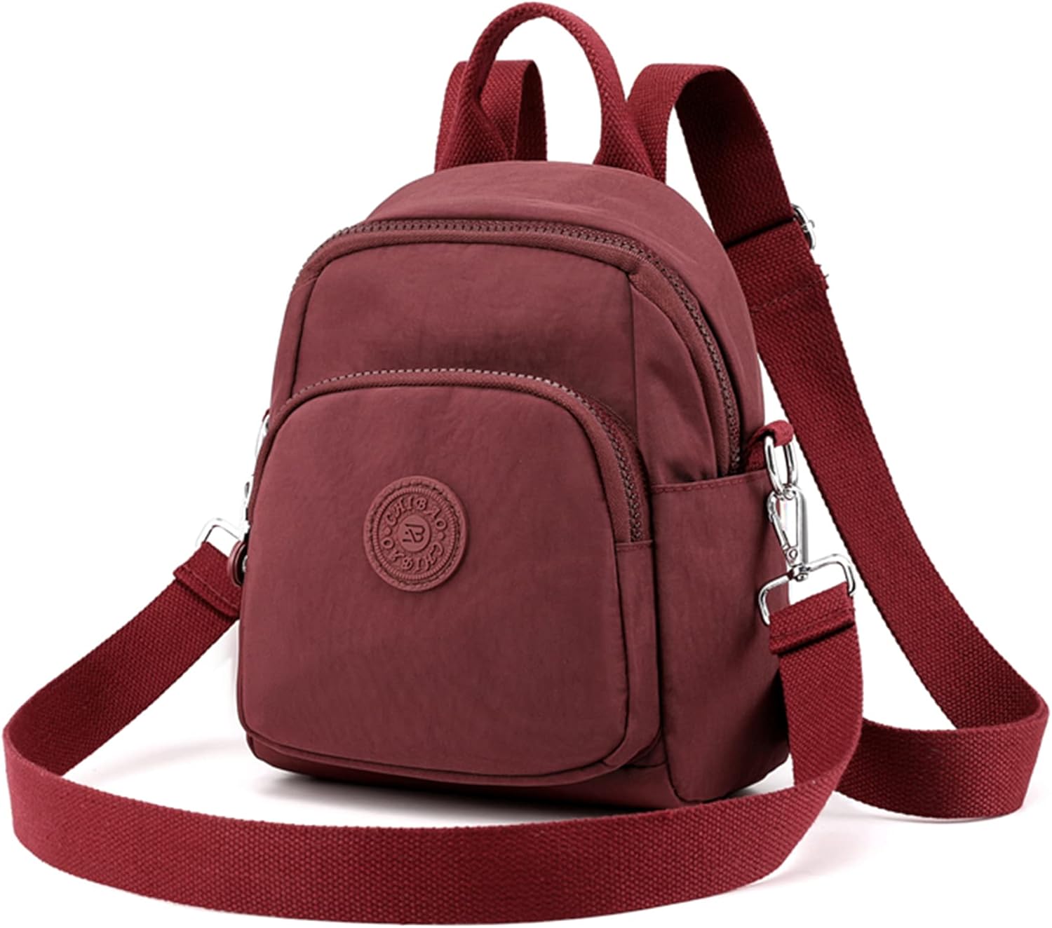 Kawaii Mini Backpack Aesthetic Backpack Cute Japanese Small Backpack Women Simple Wallet (Maroon)