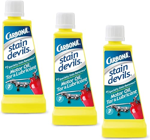 Carbona Stain Devils #7 - Aceite de motor, alquitrán y lubricante  Quitamanchas de lavandería de fuerza profesional  Limpiador multitela  Seguro