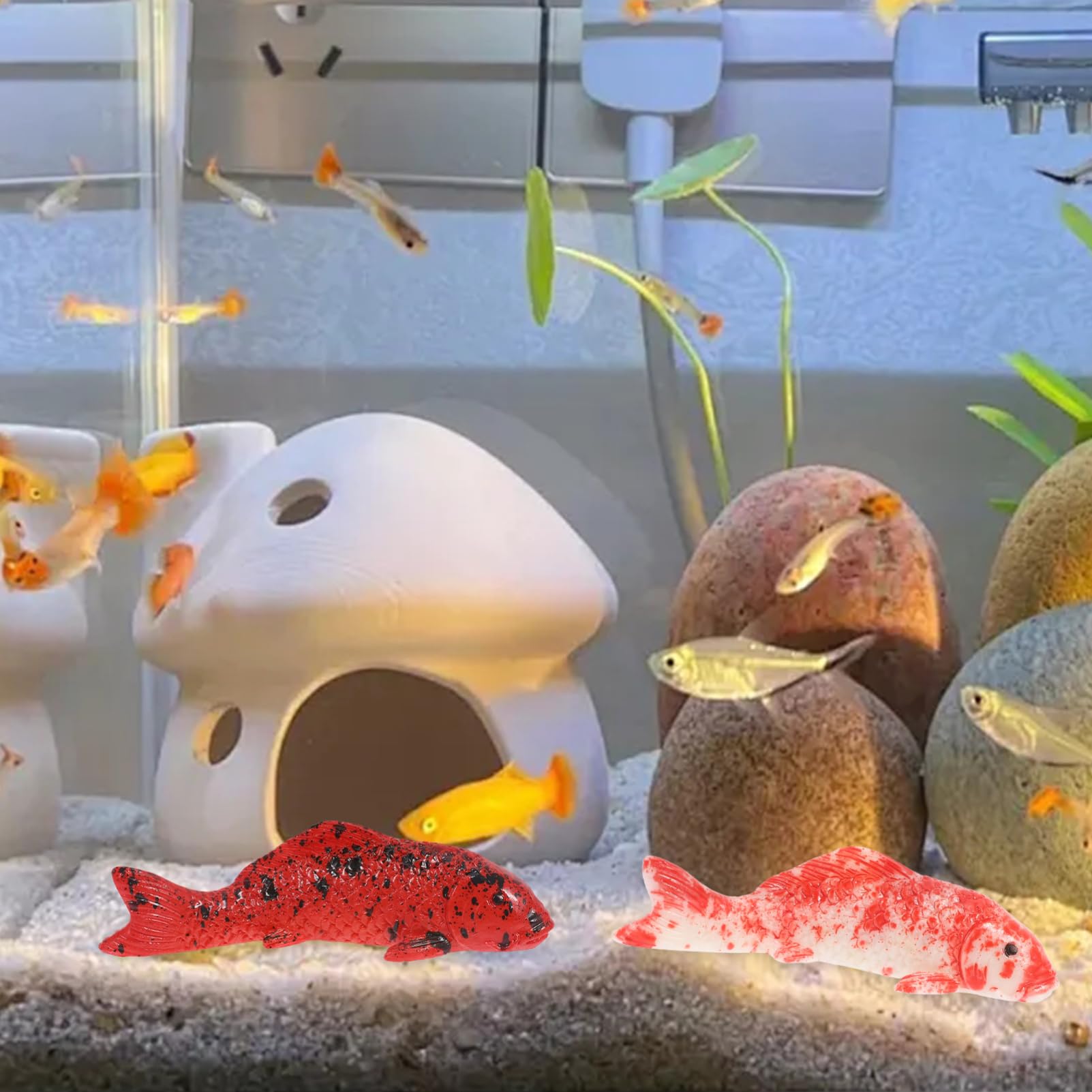Homoyoyo 5piezas Decoración y Duradera De Peces Flotantes para Acuarios y Decoración De Oficinas