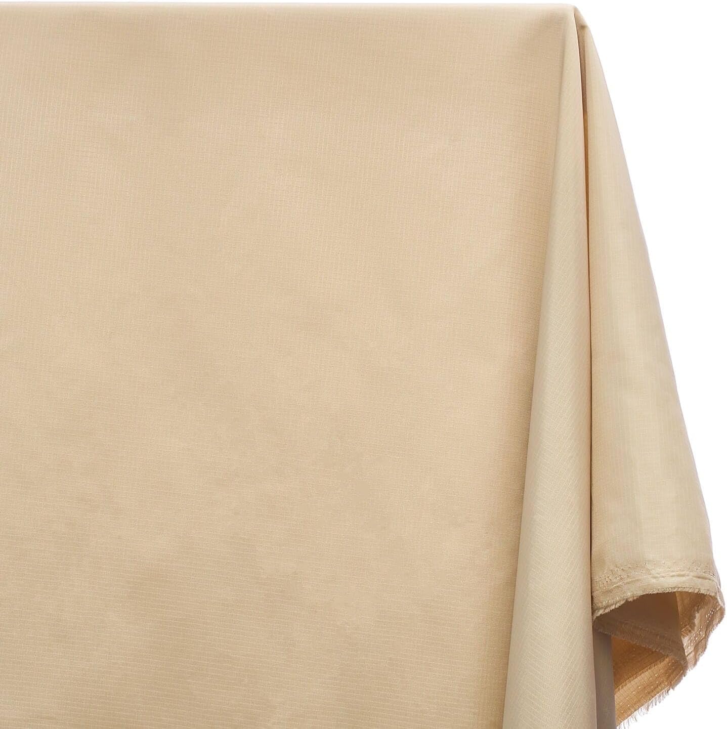 Ottertex Nylon Ripstop Fabric DWR Coated 70 Denier 1.9oz 62/63" Wide Waterproof Tent Water Repellent Dustproof Airtight Inflatable Flag Tarp Cover Fabric for Kites (5 Yard, Khaki)