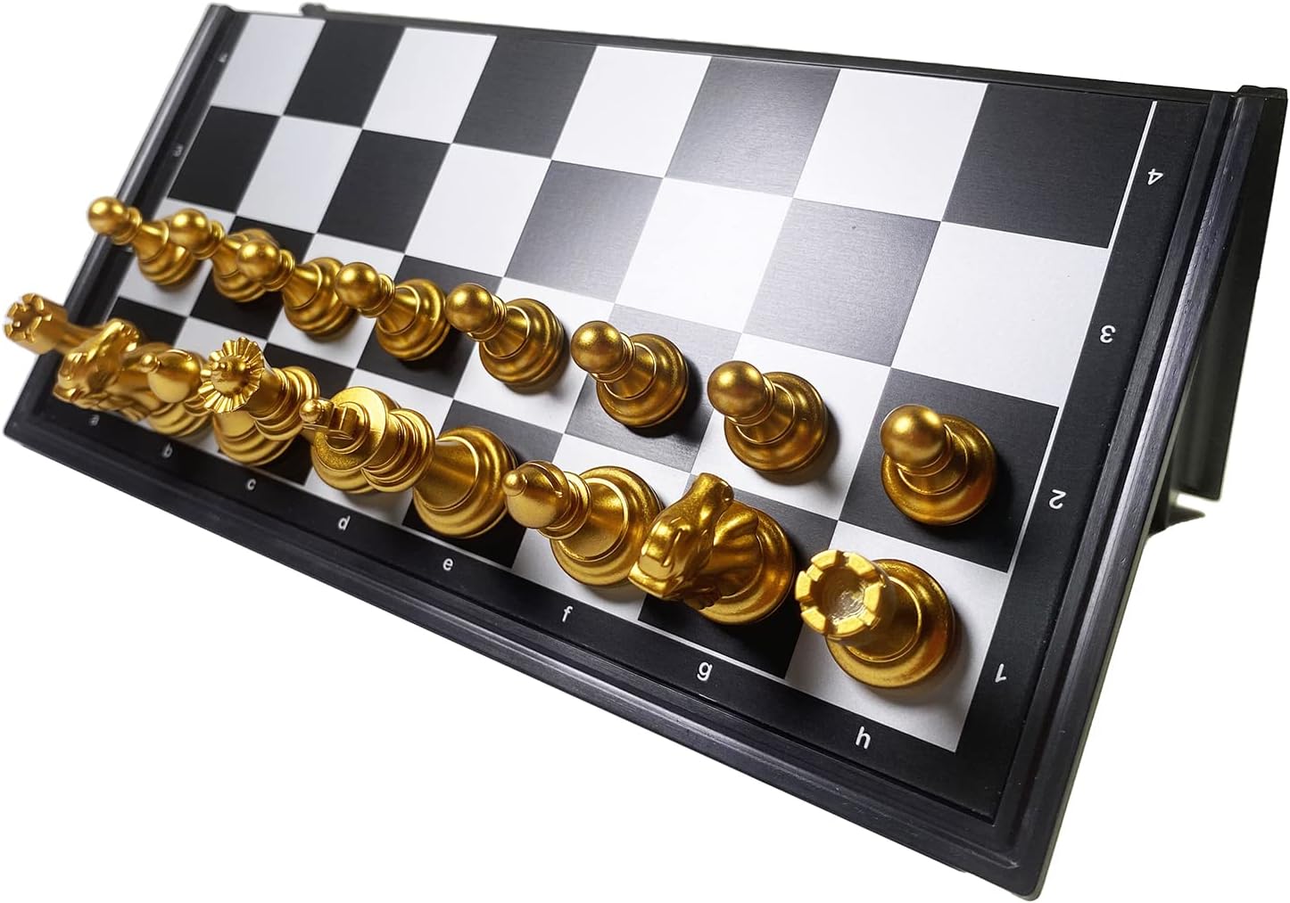 Magnetic Travel Chess Set - Foldable Board 12.6 Inch Portable Game For Kids & Adults