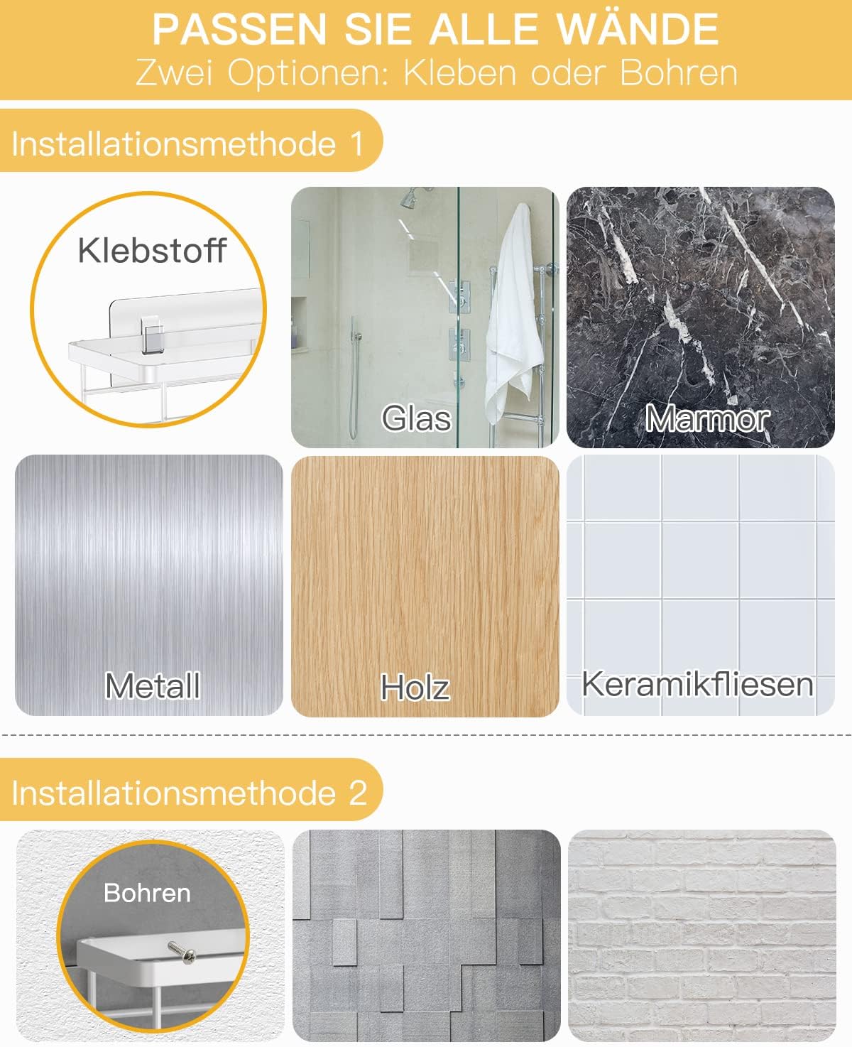 Uamector 浴室用 ラック お風呂ラック バスルーム バスケット 浴室 収納 ラック (ホワイト)